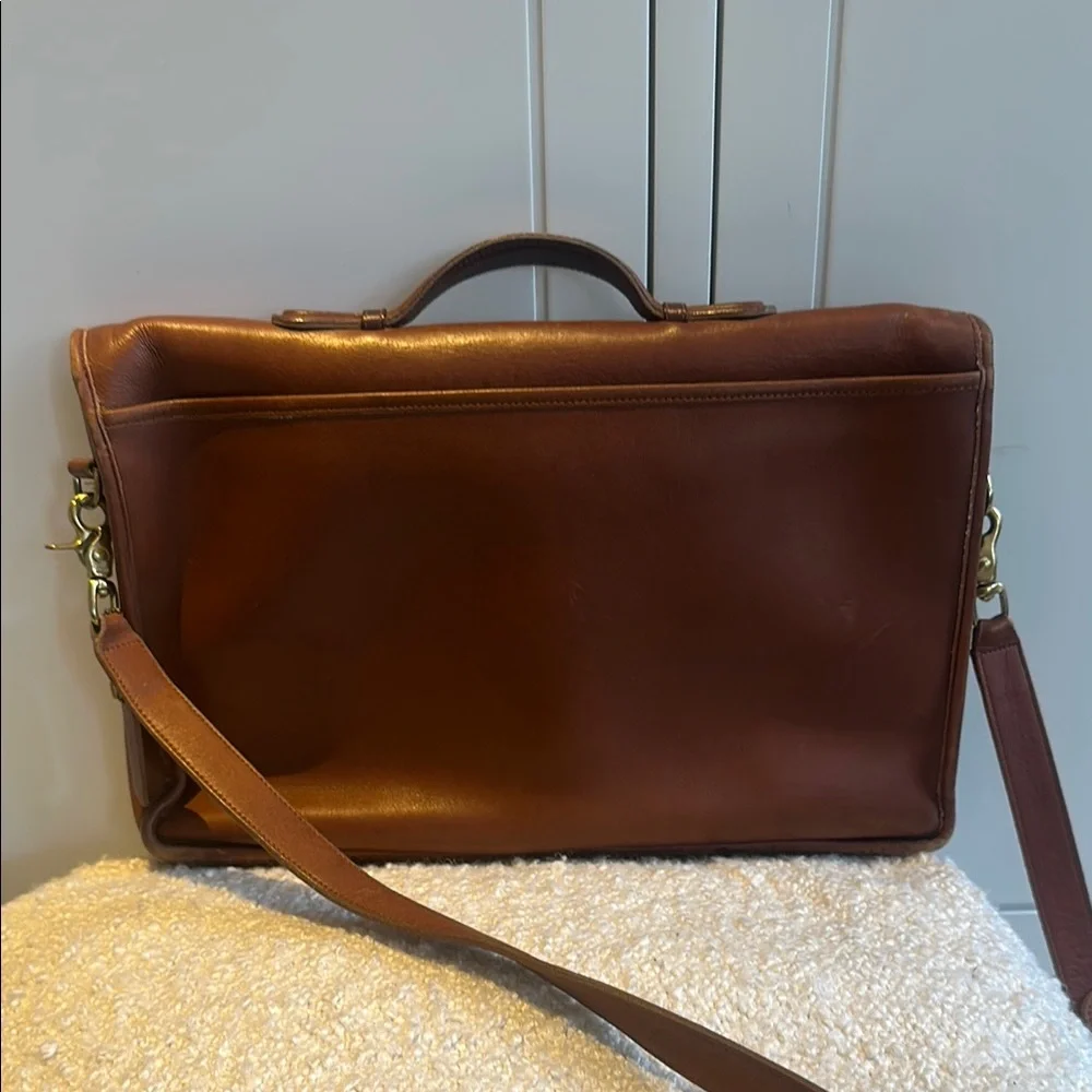 Classic Coach Brown Leather Vintage Briefcase